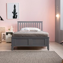 삼익가구 마루 원목 침대(매트제외SS), 그레이