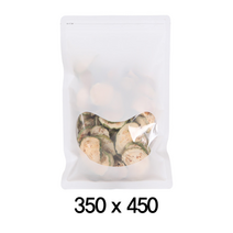 팩플러스 미소화이트봉투(지퍼형/PET) 350x450 100매 / 화이트지퍼백 / 투명지퍼봉투 / 포장봉투