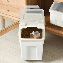 펫띵 완벽밀폐 강아지 고양이 사료통 2size 습기 차단 제거 펫 애견 사료보관통, 사료통 (대형)