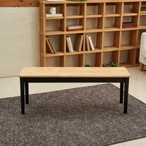 나무엔퍼니 프리미엄 고무나무 원목 다용도 벤치, 벤치(블랙)1000x350x450(4인용)