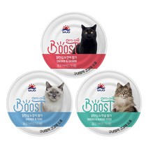 고양이습식사료 사조옵티원부스트 고양이캔 3종 24개입 1박스, 닭안심&참치