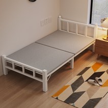고시원침대 기숙사 1인용 75cm 원룸싱글 철재수납장 고시원 낮은프레임 작은, 철근 프레임 흰색 80CM