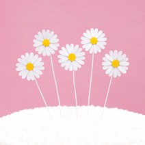 데이지 데코픽 5P / 파티용품 홈파티 토퍼 어린이 유치원 생일 생일 감성