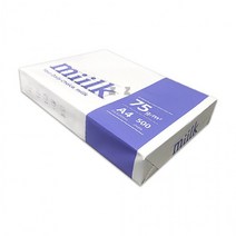 한국제지 밀크 A4 용지 75G 500매1권z한국제지 A4용지 복사용지, 단품, 단품