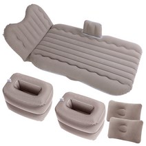 차 기어 선반 헤드 가드 두꺼운 쿠션 침대 자동차 풍선 침대 몰려 들고 물결 모양 여행 매트리스, 하나, 회색