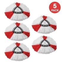 청소도구 클린용품 Vileda O-삼나무 EasyWring 걸레 액세서리 교체용 마이크로 화이버 스핀 클린 리필 헤드, 02 5 Pack