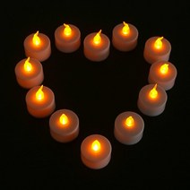 밀랍초 천연 기도 초6/24Pc LED 차 빛 Flameless 촛불 원격 제어 긴 지속 배터리 운영 Tealights 양초 40%, 06 12Pcs No Remote