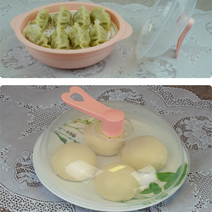 다용도 전자렌지용 호빵 만두 라면 계란 감자 고구마 옥수수 계란찜 밥 데우기 삶기 찜기, 전자렌지찜기 핑크
