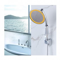 각도조절 해바라기 샤워기 헤드 절수 화장실 세트 수압상승 수전분리형욕실 가압, 원형해바라기샤워헤드