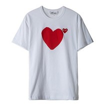 [라벨루쏘] [꼼데가르송] P1T222 WHITE 하트 반팔 티셔츠