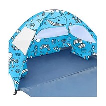 ANJ Outdoors 오션월드 비치텐트 아기 가족용| 3 4인용 썬쉐이드 UPF 50 자외선 차단 PU800 방수 캐노피 카바나 비치 캠핑용 텐트, 혼합색상