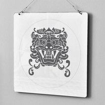 아트박스/꾸밈 nt535-행잉액자_액운막는도깨비(사각원형), 타입1.전통