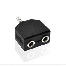 3.5MM 오디오 잭 없음 라인 분배기 원 포인트 2 케이블 커플 더블 음악 듣기, 01 Black