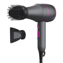 Youuish 드라이기 1800W 전문가용 헤어드라이기 홈 살롱 호텔용 강력한 드라이, 철 회색