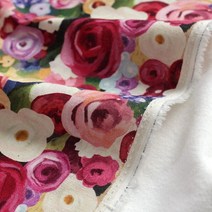 원단마트 DTP 대폭 린넨 11수 원단 봄꽃-골드뷰 철릭치마 생활한복 린넨 원피스 커튼 쿠션