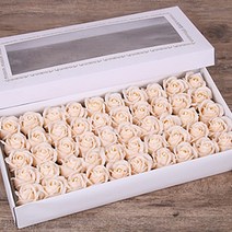 (주)아트인 비누꽃장미(3겹-50송이), 살구