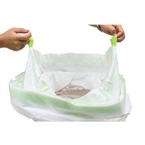 고양이모래 벤토나이트 저렴한 먼지없는 추천 모래애완 동물 고양이 배변 가방 상자 매트 듀티 드로 스트링, 01 WHITE_02 S
