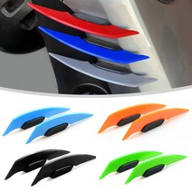 피트인 오토바이 스포일러 윙 윙렛 지느러미 휀다 자동차 공용, 슬림스포일러(화이트)