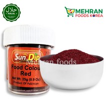 SUNDIP Food Colour Red (S) 25g 식용 적색 색소 (빨간색), 1pc
