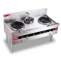 중식 업소용 화구 중화렌지 그리들 주물버너 가스 1, 08.물트레이가있는더블스토브1미터56[풀포트연