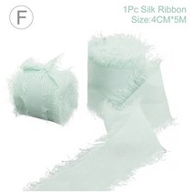 리본머리핀집게포장 머리끈리본4CM * 5M 수제 닳은 새틴 쉬폰 실크 리본 결혼식 초대장 포장 부케 생일 파