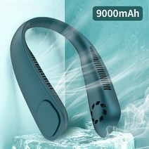 목 팬 미니 bladeless 9000mah 충전식 휴대용 매달려 스포츠 홈 야외 에어컨 쿨러, 분홍색|프랑스, 분홍색