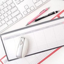 투영디자인 롱 위클리 메모 패드, 핫핑크, 1개
