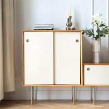 서랍형 슬라이딩수납장 슬림 이중문 이동식수납장, TV 캐비닛