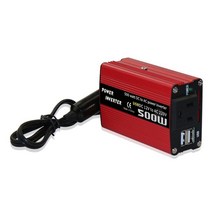 한국형 순수정현파 차량용 태양광 인버터 충전기 500W dcac 전원 변환기 DC 12V220V 110V AC 자동차 자동 변압기 듀얼 USB 어댑터 포함, 1.12V to 110V AC