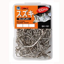 백경 BK-161 스즈키 농어바늘 16-22호 박스바늘 100개, 22호