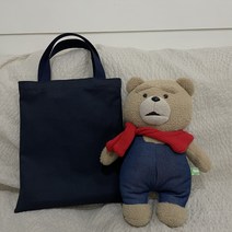 국산 캔버스 무지 컬러 에코백 (블랙/네이비) 3size