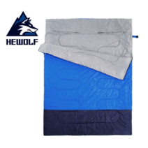 HEWOLF 2인용 겨울 캠핑 등산 차박 포근한 침낭, 가을 겨울 2.8kg, 블루, 1개