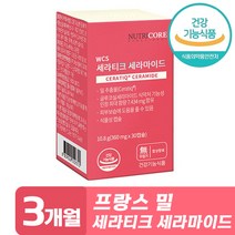 뉴트리 코어 세라티크 세라마이드 먹는 피부 영양 보충용 제품 건조한 얼굴 몸 수분 충전 보습 프랑스 밀 세리티크 세리마이드 식 약 처 청 인증 인정 건강 기능 식품 추천 정품, 90캡슐 (3개월분)