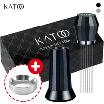 카투 0.35mm 커피 침칠봉 칠침봉 디스트리뷰터 도징컵 도징링 탬퍼, Black, 1개