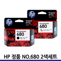 HP680 정품 잉크 세트 F6V27AA F6V26AA HP4535 HP3835 HP4675 HP3635 HP2135 HP3636 HP1115, HP680 검정+컬러 정품잉크 세트
