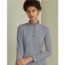 21SS [populet]블랙 패턴 긴팔티셔츠 WNTS1A214BK