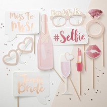 로즈골드 Team Bride 포토픽 Hen Party Photo Booth Props