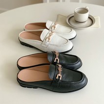 슈리오 여성 소가죽 블링 골드엣지 발편한 블로퍼 2cm