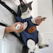 고양이백팩 올투펫 애견포대기 강아지포대기 애견띠 아기띠 5-6kg 고양이이동장 강아지이동가방, 블루