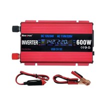 변압기 인버터태양광 인버터 600W 1000W 수정 사인파 USB 자동차 DC 12V 24V AC 110V 220V 변압기 전압 변, 01 600W_01 12V 24V Universal