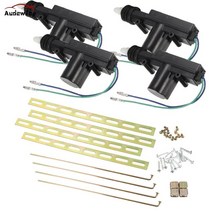 엑추에이터 리니어모터 무선 소형 4pcs 12v 2 와이어 자동차 도어 전원 중앙 잠금 모터 키트 2 와이어 액추에이터 자동 차량 원격 중앙 잠금 시스템 모터