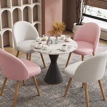 원목 회전의자 카페 360도 체어 나무 사무실 아일랜드, 카키-럭스 벨벳-솔리드 우드 피트 (고정)