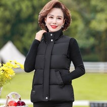 패딩 조끼 빅사이즈 오버핏 어머니 코트 짧은 스타일 40세 50세 쪼끼 중년