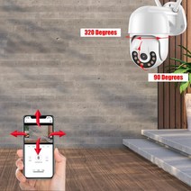 와이파이 야외 보안 카메라 4K 8mp 스피드 돔 무선 IP CCTV 팬 틸트 4XZoom IR 네트워크 감시 P2P 캠, [09] 8MP4K 128GB CARD