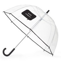 Kate Spade New York 대형 돔 우산 레인 체크 투명. 35 Inch Diameter