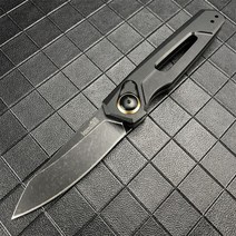 공구 Kershaw-7550 런치 11 접이식 나이프 블랙 워시 8Cr13Mov 탄토 블레이드 알루미늄 핸들 야외 EDC 포켓 도구, 03 black handle type 2