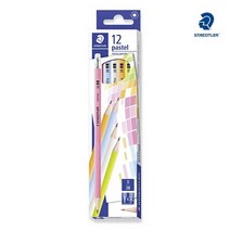 스테들러 육각 지우개 연필 2B, 12개입, 파스텔