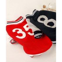 강아지옷(실물옷본&재료) 야구점퍼 - 37962 I 강아지옷패턴 q, 레드재료만