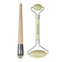 EcoTools 뷰티 스킨 케어 제이드 페이셜 롤러 아이롤러 듀오, Jade Roller Eye Duo 2 PC