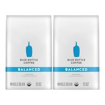 미국현지직구 Blue Bottle Balanced 미디엄로스트 커피원두 오가닉12oz 2팩, 12oz